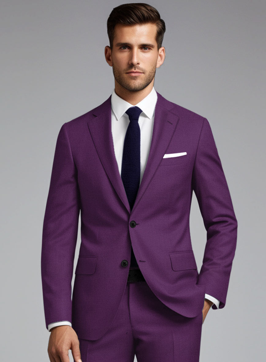 Scabal Hot Purple Wool Suit - StudioSuits