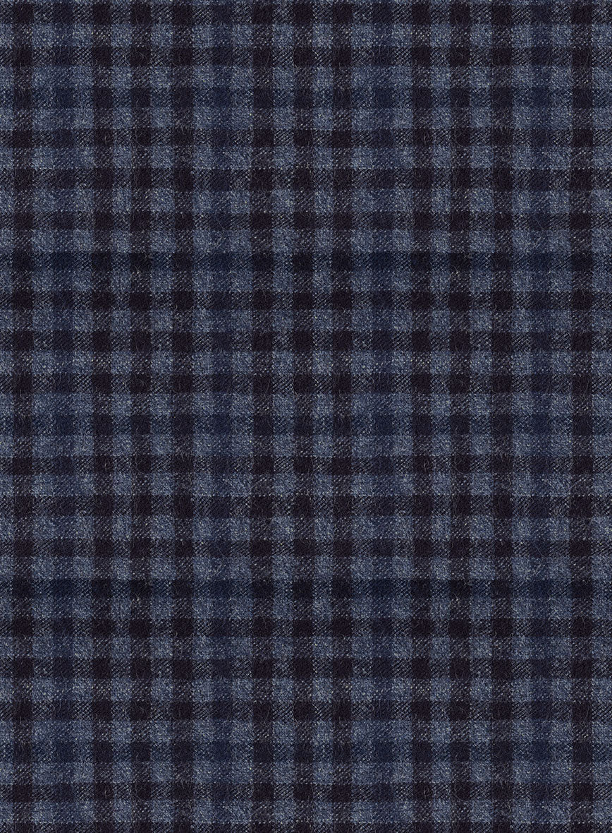 Reda Baez Blue Checks Wool Suit - StudioSuits