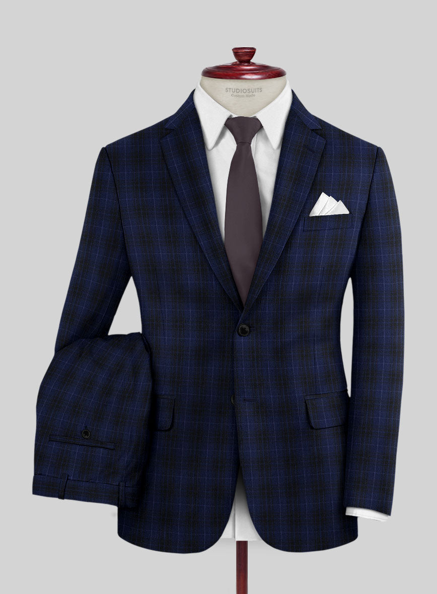 Reda Ballio Blue Checks Wool Suit - StudioSuits