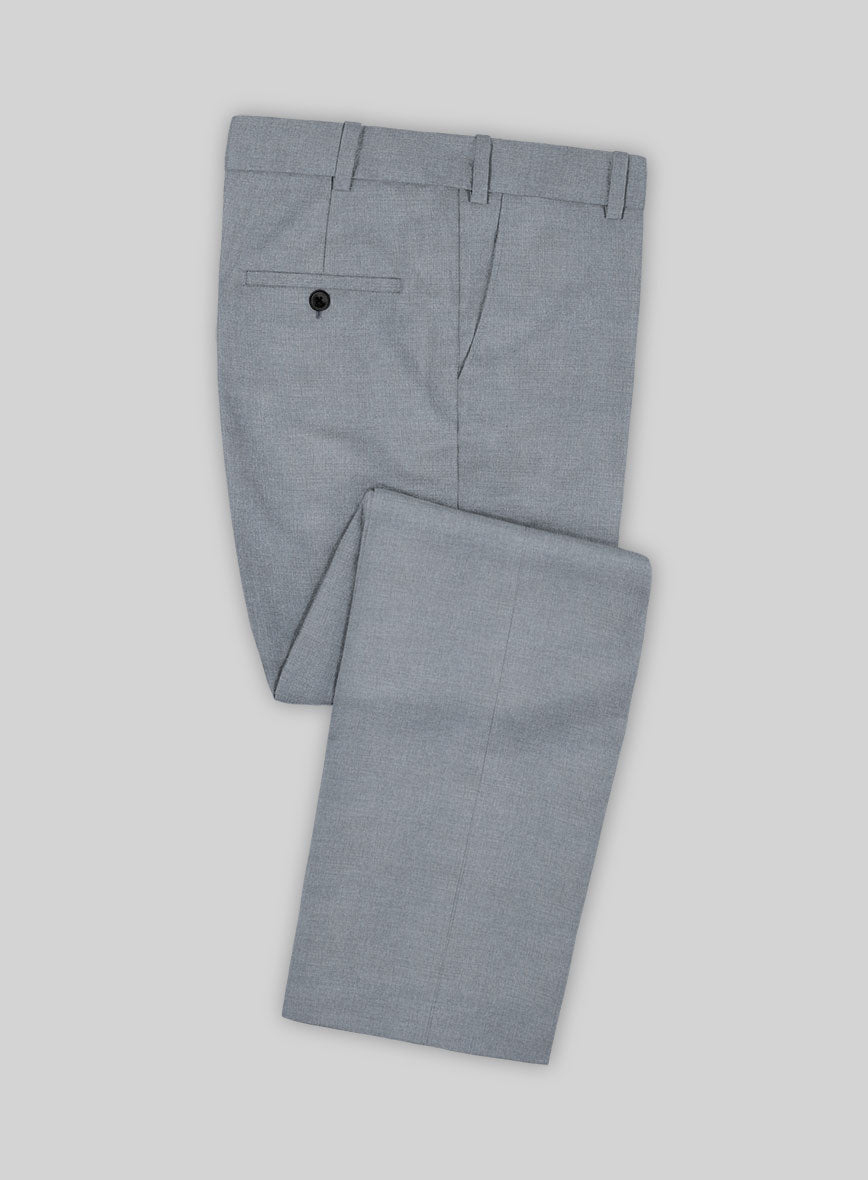 Reda Flexo Light Blue Gray Wool Suit - StudioSuits