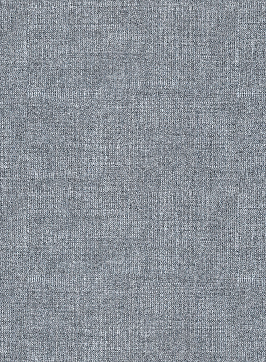 Reda Flexo Light Blue Gray Wool Suit - StudioSuits