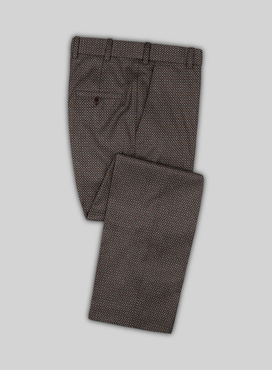 Reda Yunot Brown Wool Pants - StudioSuits