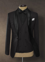 All Black Wool Tuxedo Suit II - StudioSuits