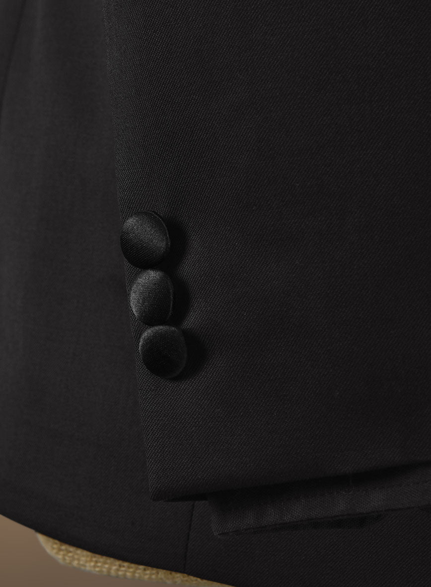 All Black Wool Tuxedo Suit II - StudioSuits