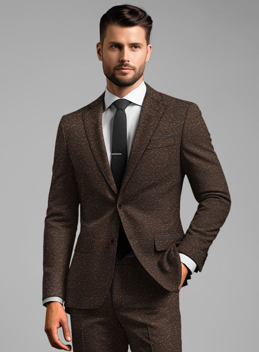 Arizo Brown Wool Suit