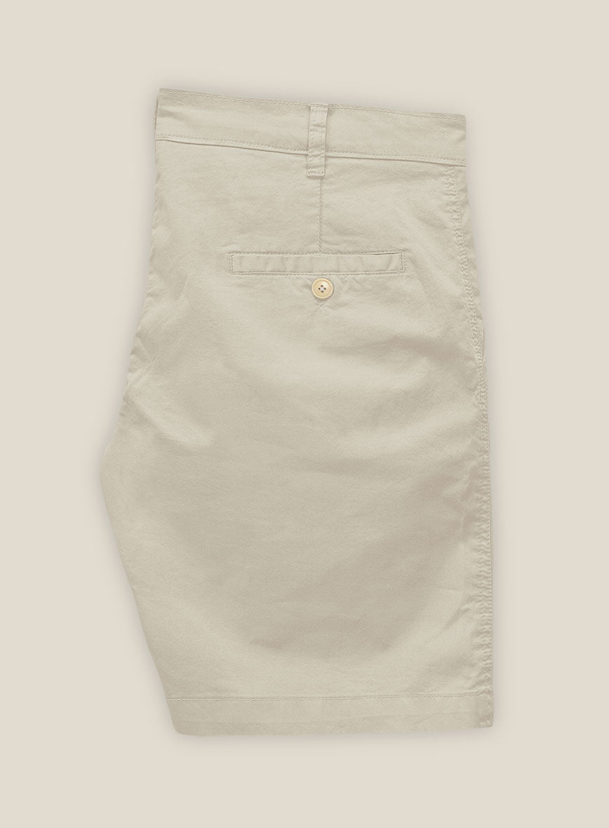 Army Khaki Stretch chino Shorts - StudioSuits