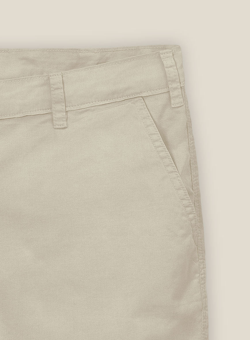 Army Khaki Stretch chino Shorts