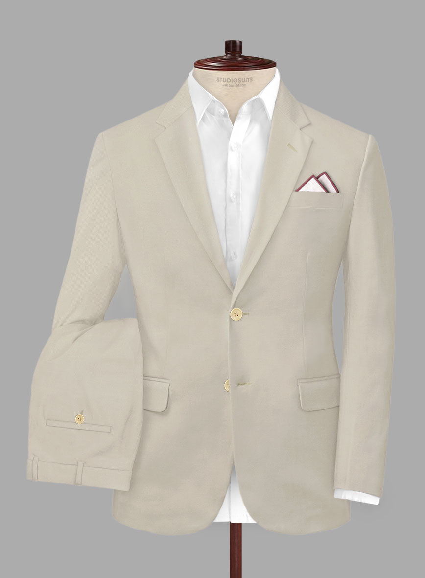 Army Khaki Stretch Chino Suit - StudioSuits