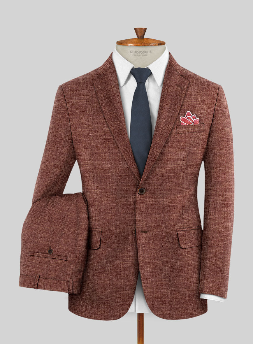 Bamboo Wool Rust Brown Suit - StudioSuits