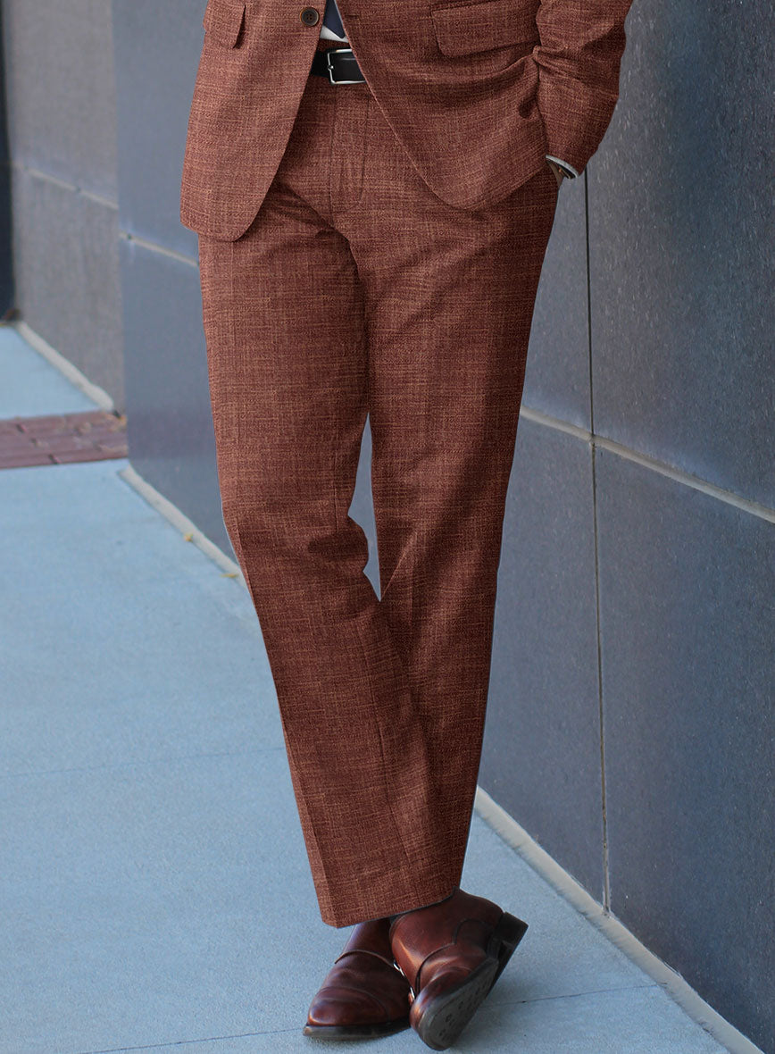 Bamboo Wool Rust Brown Suit - StudioSuits