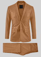 Bella Brown Leather Suit - StudioSuits