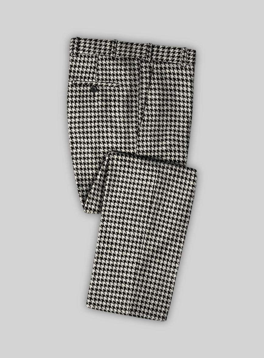 Big Houndstooth BW Tweed Double Breasted Suit - StudioSuits