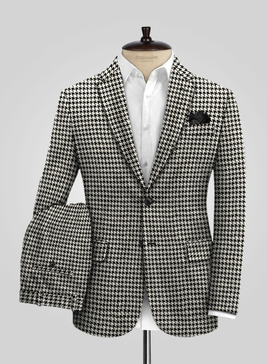 Big Houndstooth BW Tweed Suit - StudioSuits