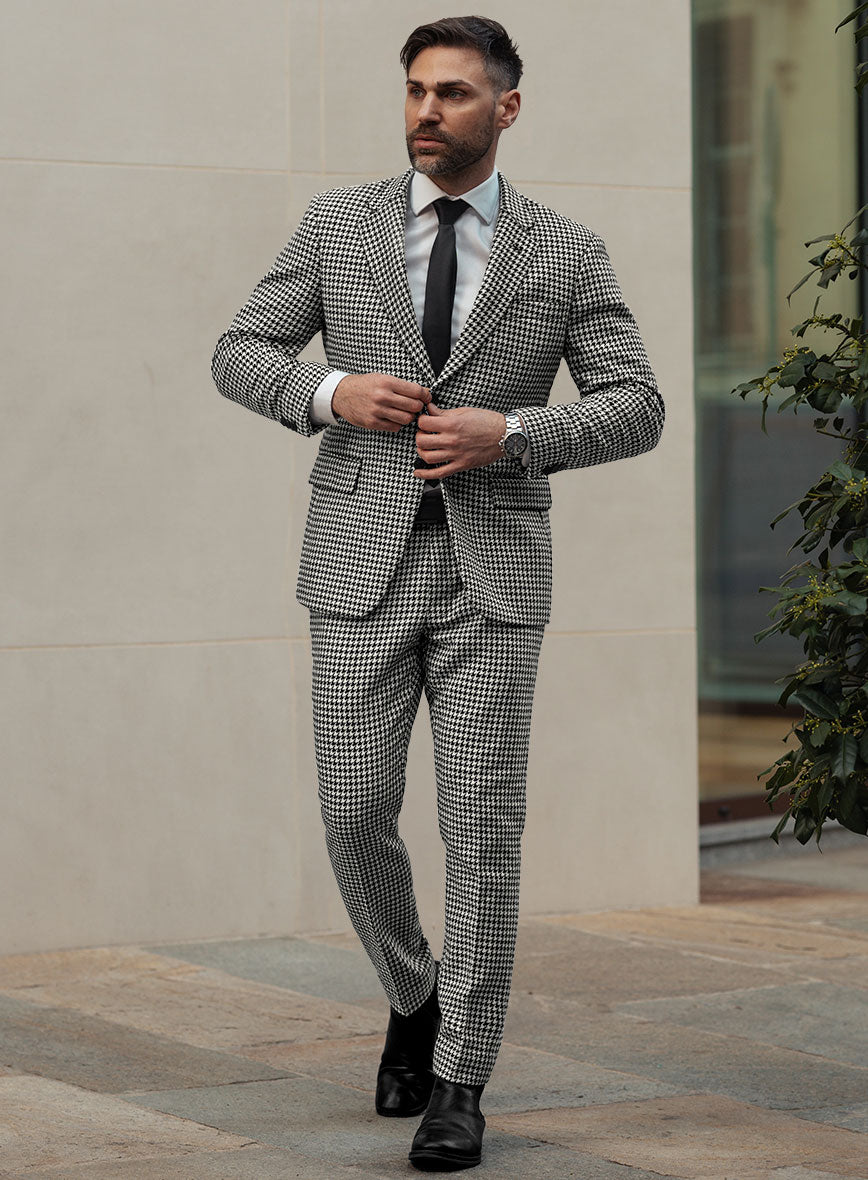 Big Houndstooth BW Tweed Suit - StudioSuits