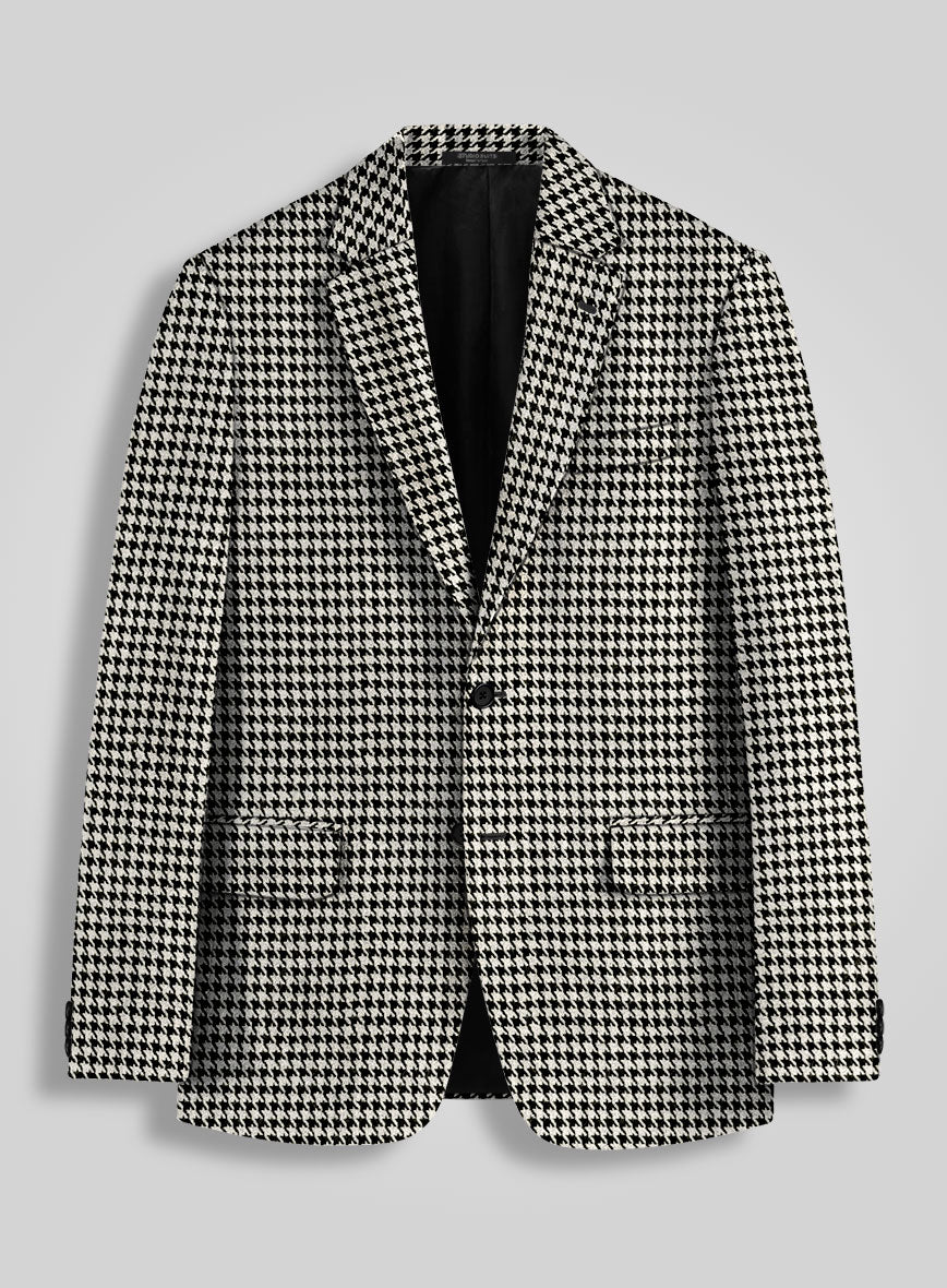 Big Houndstooth BW Tweed Jacket - StudioSuits