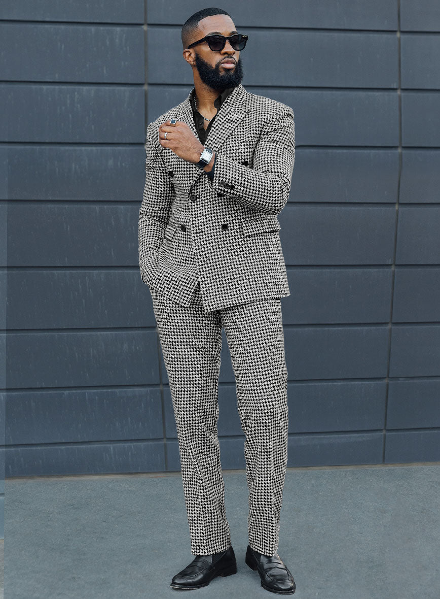 Big Houndstooth BW Tweed Suit - StudioSuits