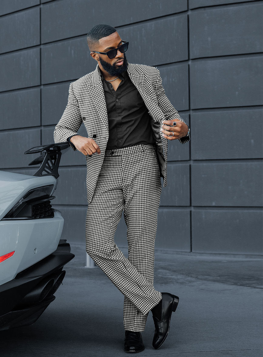 Big Houndstooth BW Tweed Suit - StudioSuits