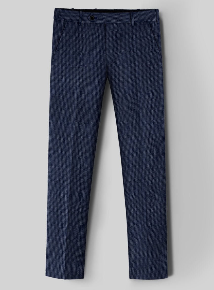 Birdseye Wool Royal Blue Pants - StudioSuits