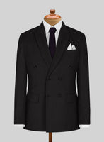 Black Merino Wool Suit - StudioSuits