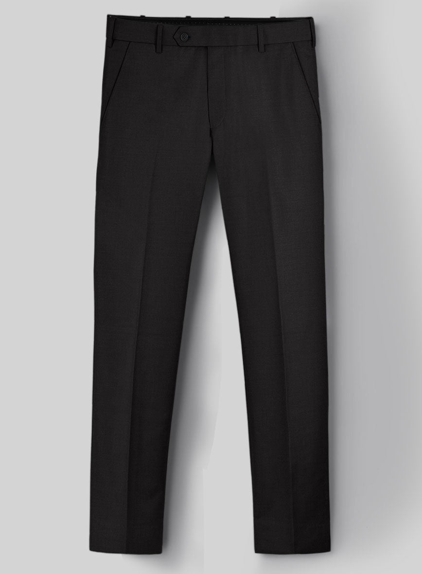 Black Merino Wool Pants - StudioSuits