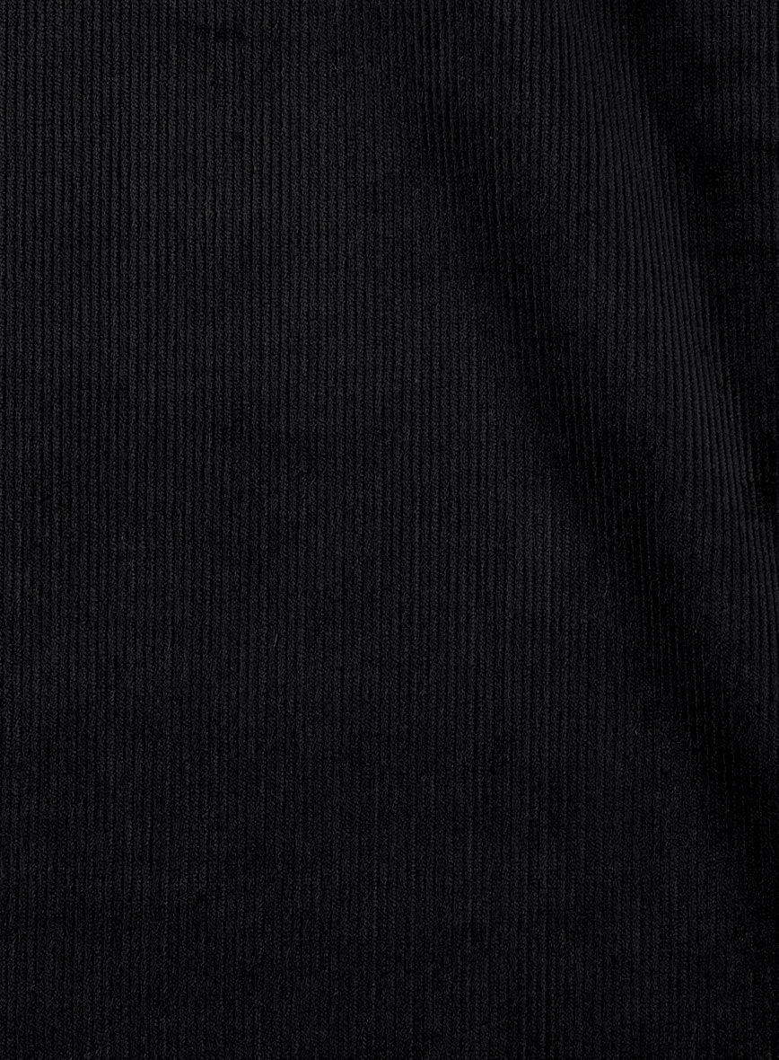 Black Stretch Pin Corduroy Jacket - StudioSuits