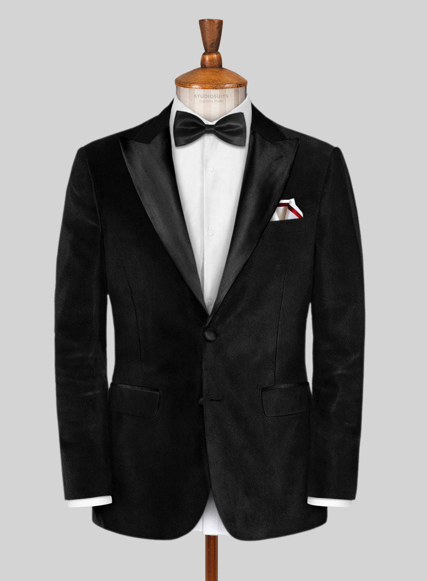 Black Velvet Tuxedo Suit - StudioSuits