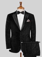 Black Velvet Tuxedo Suit - StudioSuits