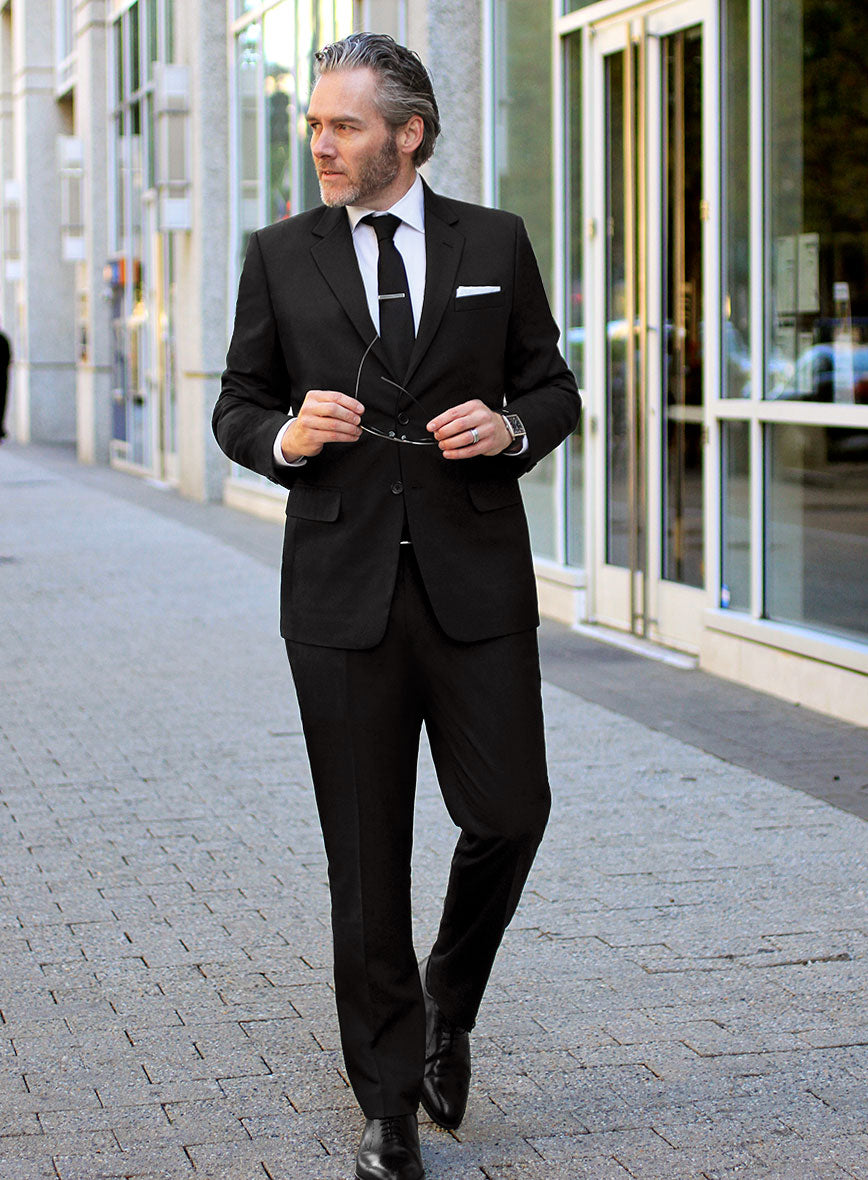 Black Wool Suit - StudioSuits