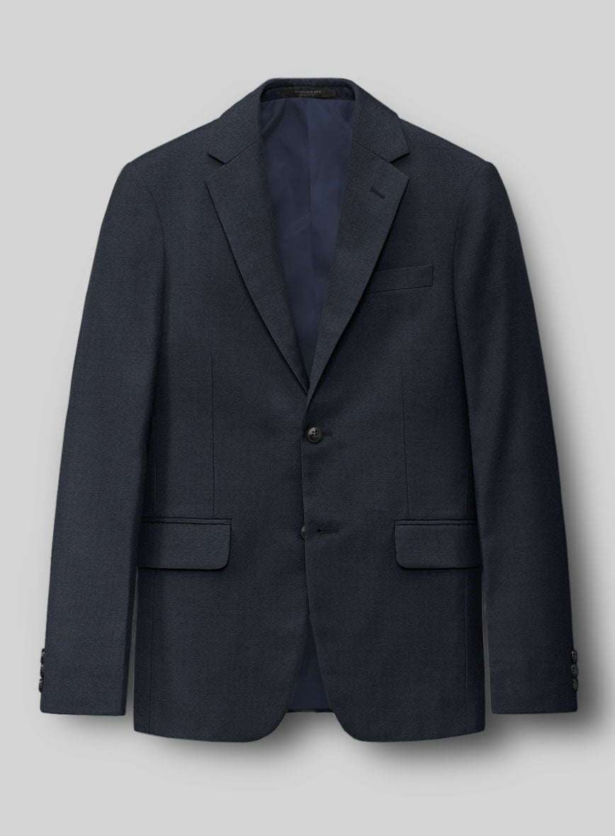 Blue Merino Wool Jacket - StudioSuits