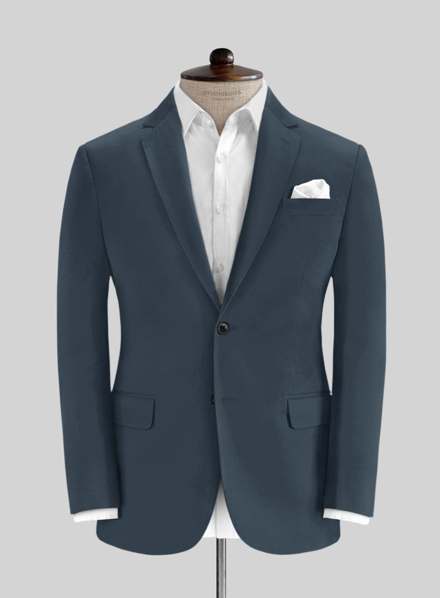 Blue Stretch Chino Jacket - StudioSuits