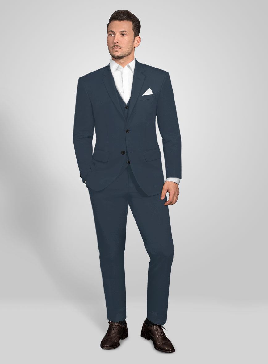 Blue Stretch Chino Suit - StudioSuits