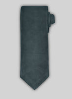 Blue Suede Leather Tie - StudioSuits