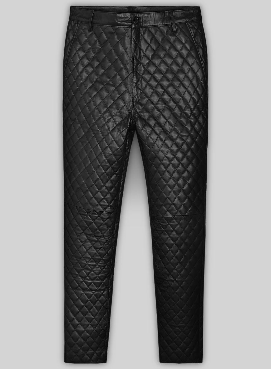 Bocelli Quilted Leather Pants - StudioSuits