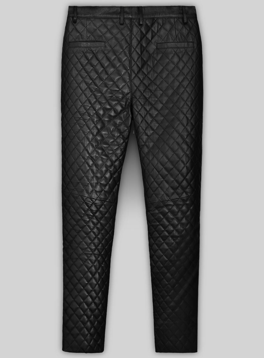 Bocelli Quilted Leather Pants - StudioSuits