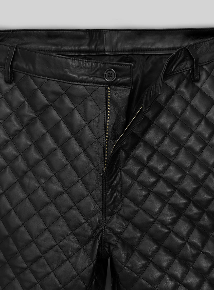 Bocelli Quilted Leather Pants - StudioSuits