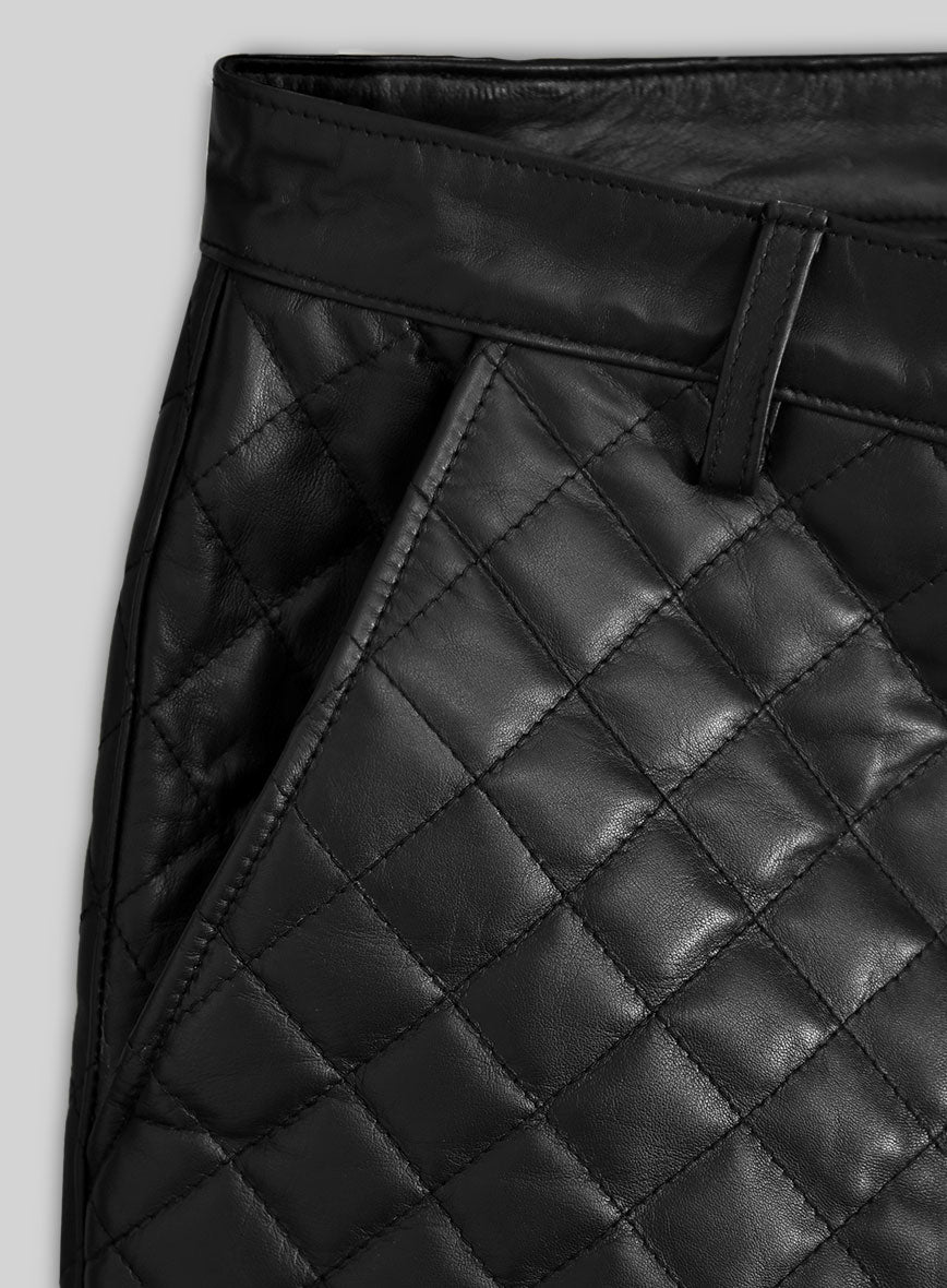 Bocelli Quilted Leather Pants - StudioSuits