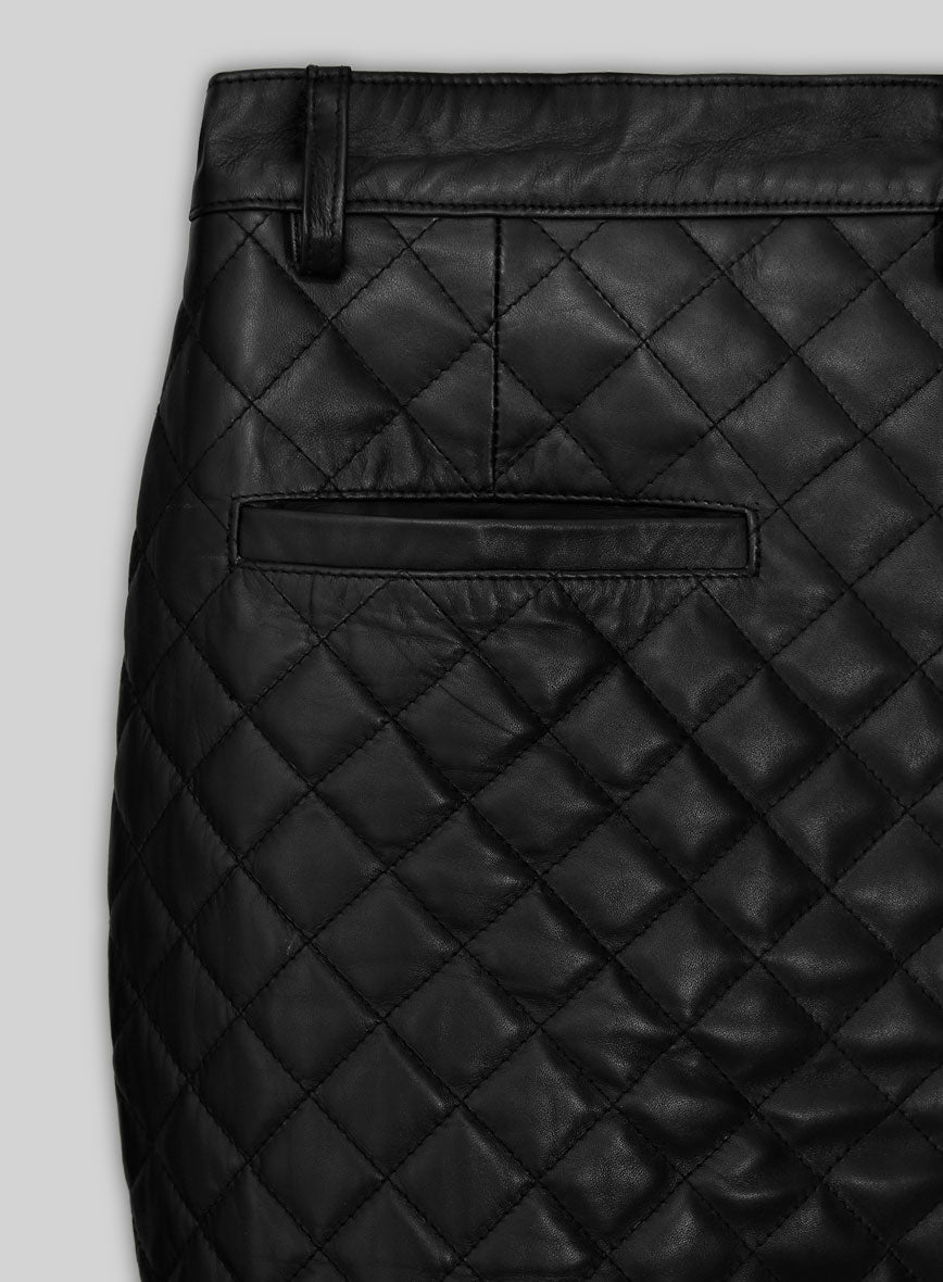 Bocelli Quilted Leather Pants - StudioSuits