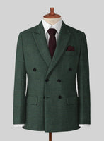 Bottle Green Herringbone Tweed Suit - StudioSuits