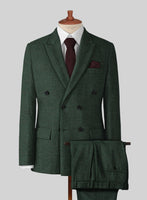 Bottle Green Herringbone Tweed Suit - StudioSuits