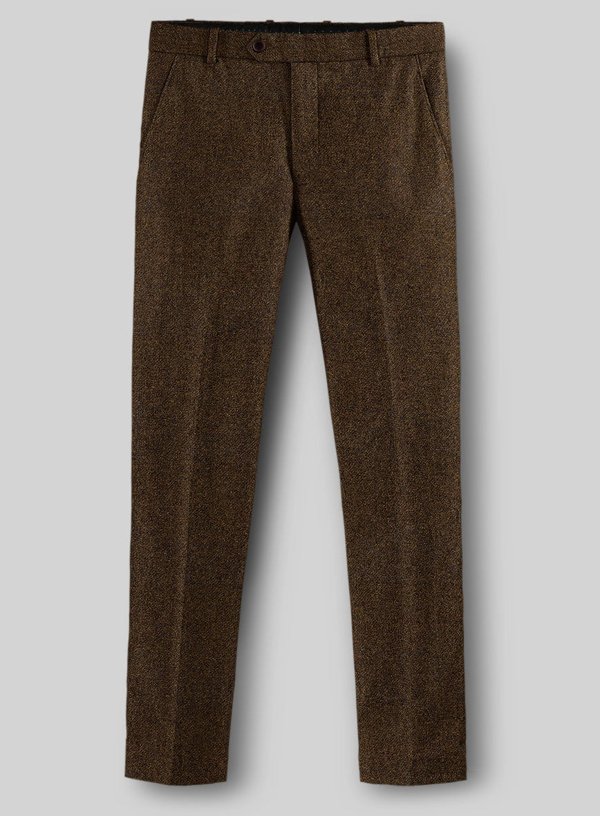 Bramble Brown Heavy Tweed Pants - StudioSuits