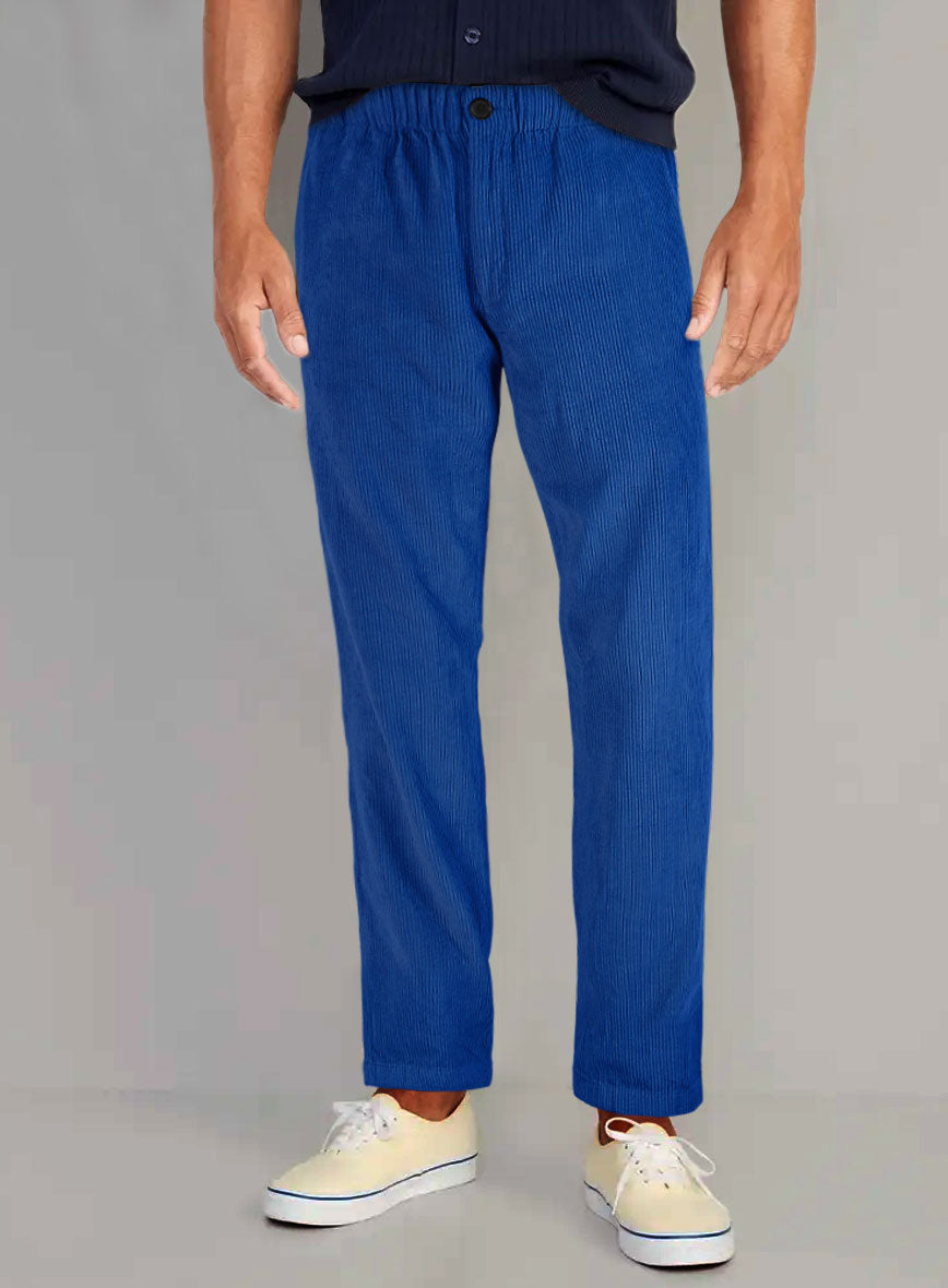 Easy Pants Bright Blue Corduroy - StudioSuits