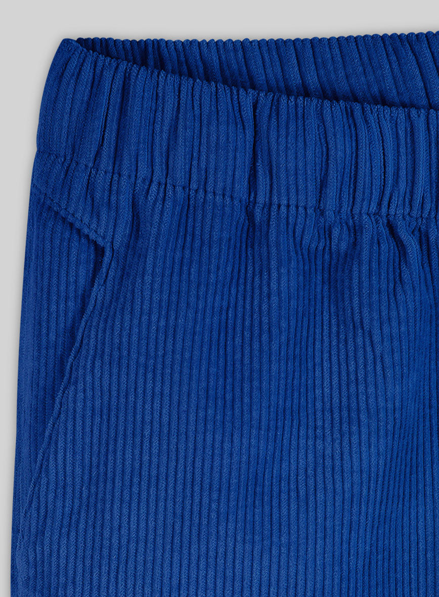 Easy Pants Bright Blue Corduroy - StudioSuits