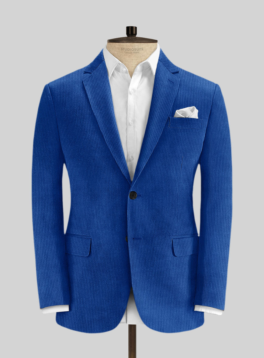 Bright Blue Corduroy Jacket - StudioSuits