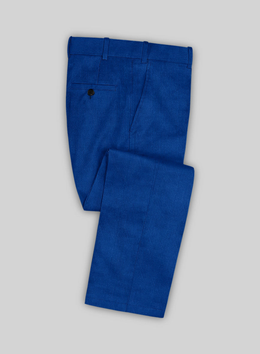 Bright Blue Corduroy Pants - StudioSuits