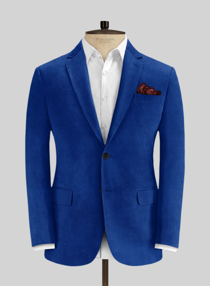 Bright Blue Corduroy Jacket – StudioSuits