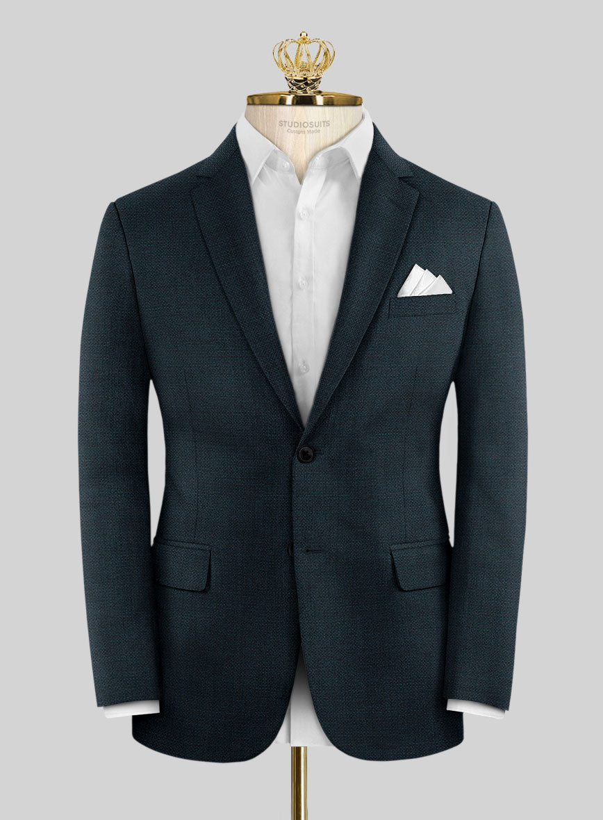 Bristol Bob Weave Teal Blue Jacket - StudioSuits