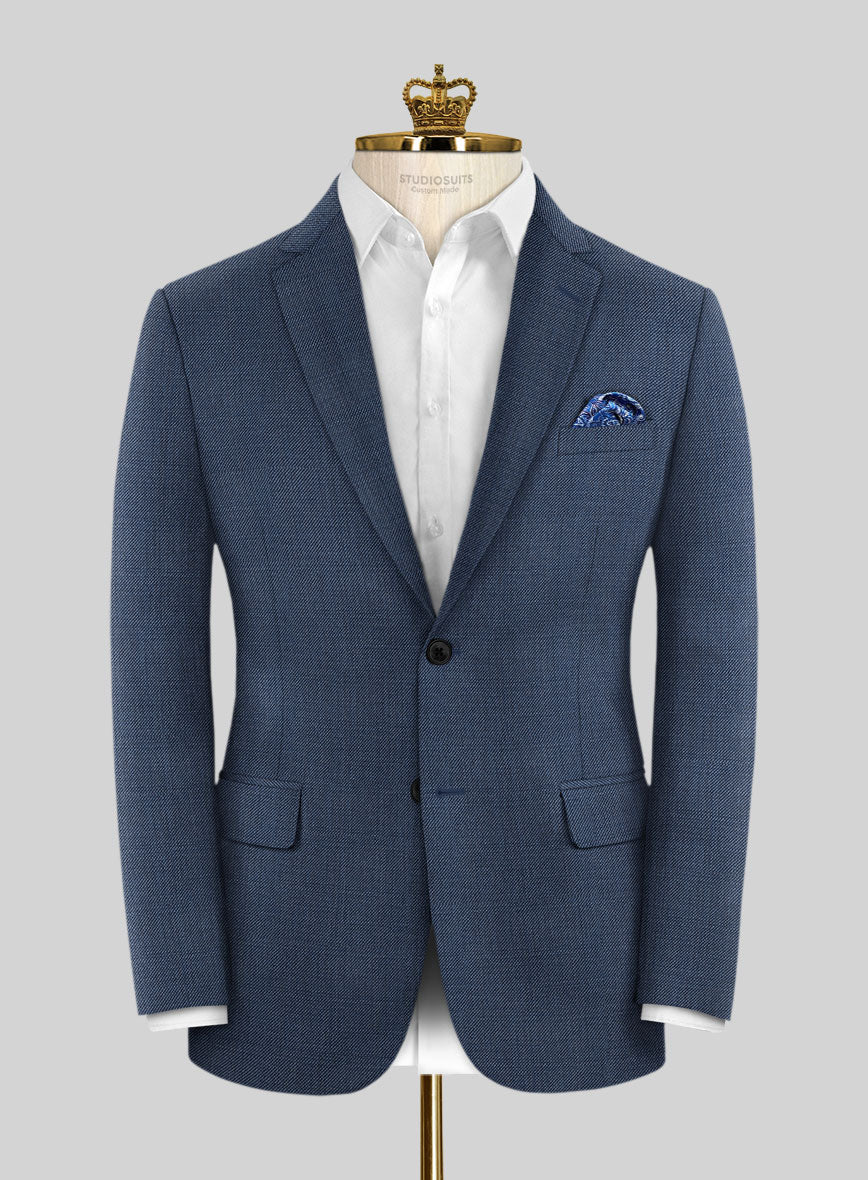 Bristol Light Navy Sharkskin Jacket - StudioSuits