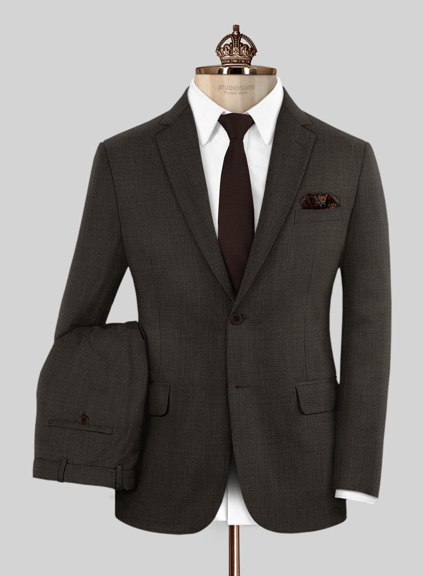 Bristol Nailhead Brown Suit - StudioSuits