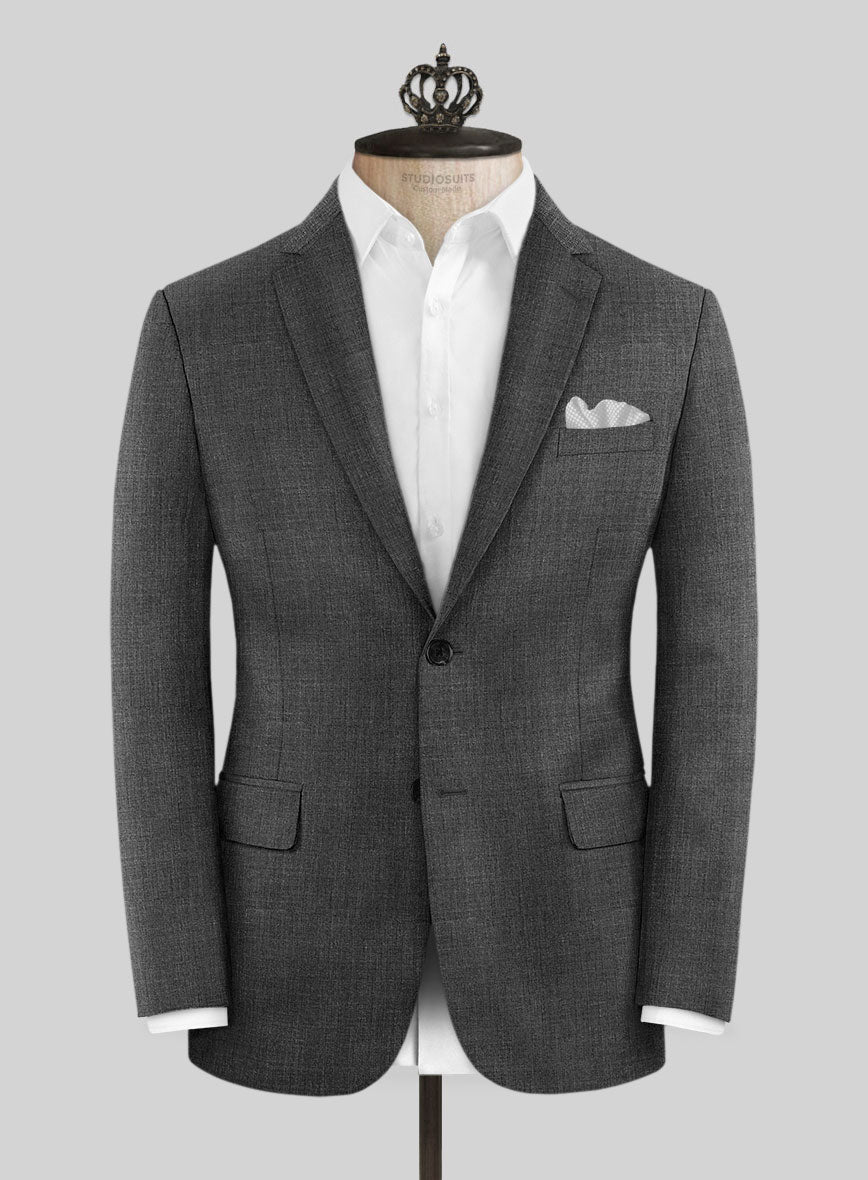 Bristol Gray Sharkskin Jacket - StudioSuits