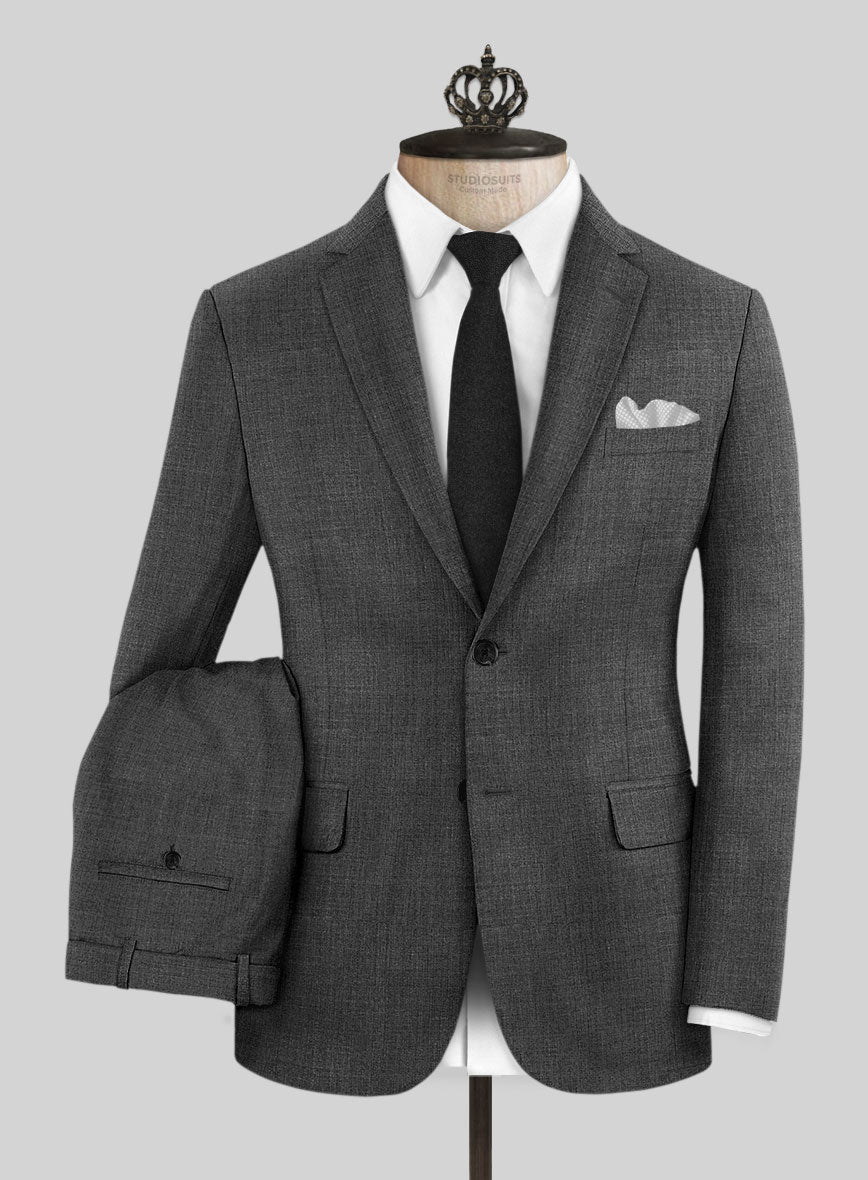 Bristol Gray Sharkskin Suit - StudioSuits